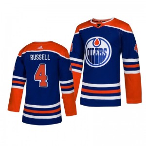 Kris Russell Oilers Royal Adidas Authentic Player Alternate Jersey - Sale