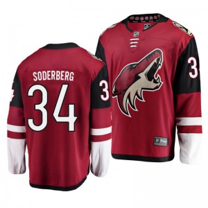 Coyotes Carl Soderberg Breakaway Player Red Home Men's Jersey - Sale