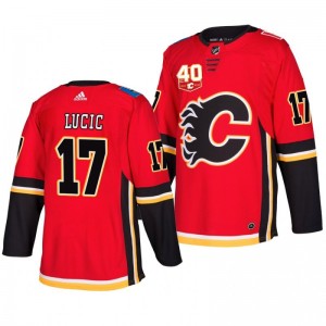 Flames 2019-20 40th Anniversary Milan Lucic Third Retro Jersey - Sale