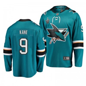 Sharks 2019 Stanley Cup Playoffs Evander Kane Breakaway Player Teal Jersey - Sale
