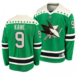 Sharks Evander Kane 2020 St. Patrick's Day Replica Player Green Jersey - Sale