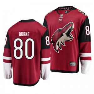 Coyotes Brayden Burke #80 Red 2019 Rookie Tournament Home Jersey - Sale