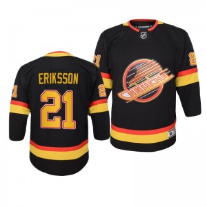 Loui Eriksson Vancouver Canucks 2019-20 Flying Skate Premier Black Throwback Jersey - Youth - Sale
