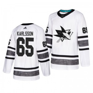 Erik Karlsson Sharks Authentic Pro Parley White 2019 NHL All-Star Game Jersey - Sale