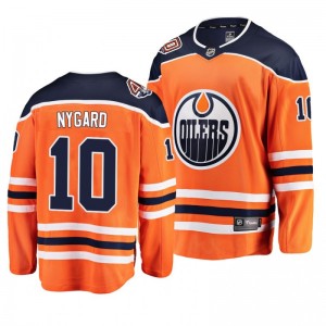 Joakim Nygard Oilers Orange Breakaway Player Home Fanatics Branded Jersey - Sale
