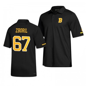 Bruins Jakub Zboril Alternate Game Day Black Polo Shirt - Sale