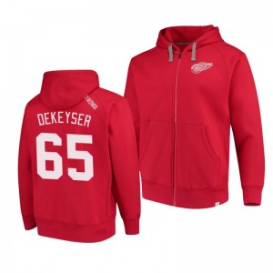 Detroit Red Wings Danny DeKeyser Red Indestructible Full-Zip Player Hoodie - Sale