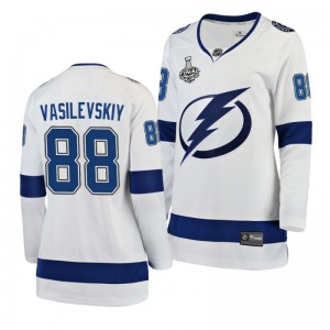 Lightning Andrei Vasilevskiy Women's 2020 Stanley Cup Final Breakaway Player Away White Jersey - Sale