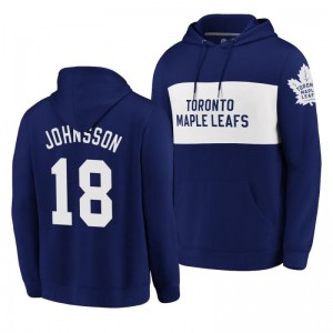 Maple Leafs Andreas Johnsson Classics Faux Cashmere Pullover Blue Hoodie