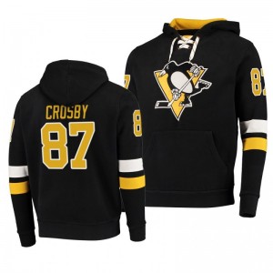 Sidney Crosby Penguins 2019-20 Kinship Black Red Jacket Hoodie - Sale