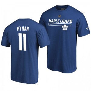 Toronto Maple Leafs Zach Hyman Blue Rinkside Collection Prime Authentic Pro T-shirt - Sale