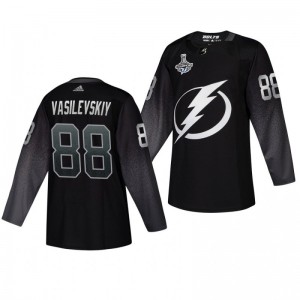 Andrei Vasilevskiy Lightning 2020 Stanley Cup Champions Jersey Black Alternate Authentic - Sale
