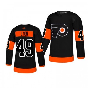 Alex Lyon Flyers Player Authentic Alternate Black Jersey - Sale