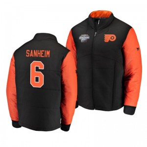 Black Flyers Travis Sanheim Authentic Pro Puffer NHL Stadium Series Jacket - Sale