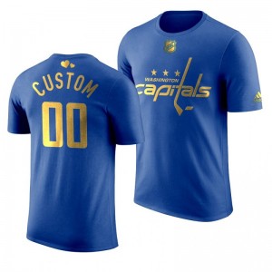 Washington Capitals Custom Capitals Royal T-Shirt - Sale