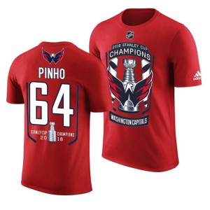 2018 Stanley Cup Champions Brian Pinho Capitals Red Men's T-Shirt - Sale
