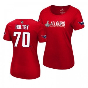 2018 Stanley Cup Champions Braden Holtby Capitals Red All Ours Women's T-shirt - Sale