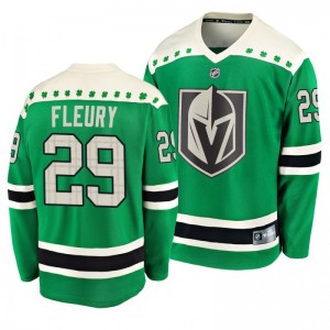 Golden Knights Marc-Andre Fleury 2020 St. Patrick's Day Replica Player Green Jersey - Sale