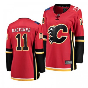 Mikael Backlund Flames Women's Red Breakaway Player Home Jersey - Sale
