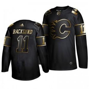 Flames Mikael Backlund Black Golden Edition Authentic Adidas Jersey - Sale