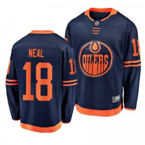 Oilers James Neal #18 Navy 2019-20 Alternate Premier Breakaway Jersey - Sale