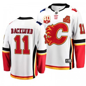 Flames 2019-20 40th Anniversary Mikael Backlund Away Breakaway Jersey - Sale