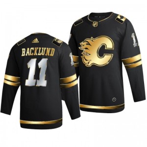 Flames Mikael Backlund Black 2021 Golden Edition Limited Authentic Jersey - Sale