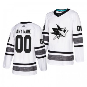 Custom Sharks Authentic Pro Parley White 2019 NHL All-Star Game Jersey - Sale
