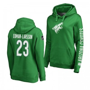Oliver Ekman-Larsson Arizona Coyotes St. Patrick's Day Green Women's Pullover Hoodie - Sale