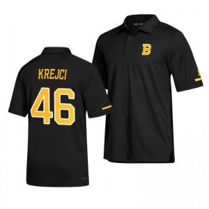 Bruins David Krejci Alternate Game Day Black Polo Shirt - Sale