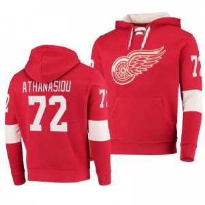 Andreas Athanasiou Red Wings 2019-20 Kinship Red Red Jacket Hoodie - Sale