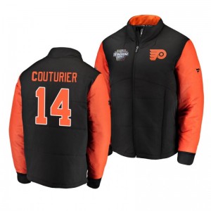 Black Flyers Sean Couturier Authentic Pro Puffer NHL Stadium Series Jacket - Sale