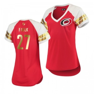 Justin Faulk Carolina Hurricanes Mother's Day Golden Edition Red T-Shirt - Sale