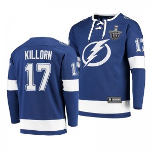 2020 Stanley Cup Playoffs Lightning Alex Killorn Jersey Hoodie Blue - Sale