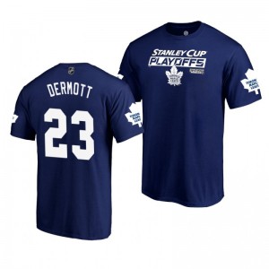 Toronto Maple Leafs 2019 Stanley Cup Playoffs Blue Bound Body Checking Travis Dermott Men's T-Shirt - Sale