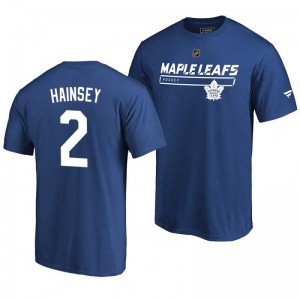 Toronto Maple Leafs Ron Hainsey Blue Rinkside Collection Prime Authentic Pro T-shirt - Sale