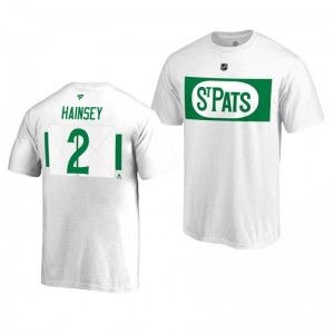 Toronto Maple Leafs Ron Hainsey White 2019 St. Pats Authentic Stack Alternate T-Shirt - Sale