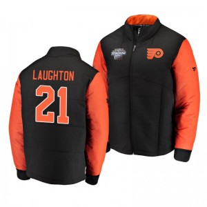 Black Flyers Scott Laughton Authentic Pro Puffer NHL Stadium Series Jacket - Sale