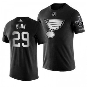 2019 Stanley Cup Playoffs Bound St. Louis Blues Vince Dunn Black Blocker Men's T-shirt - Sale