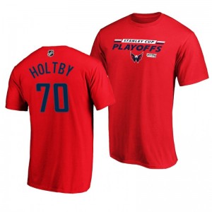 2020 Stanley Cup Playoffs Bound Top Capitals Braden Holtby Red T-Shirt - Sale