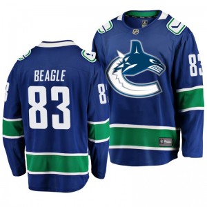 Canucks Jay Beagle Breakaway Fanatics Blue Home Jersey - Sale