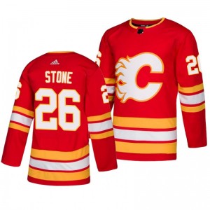 Michael Stone Flames Player Adidas Authentic Alternate Red Jersey - Sale