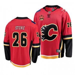 Flames 2019 Heritage Classic Michael Stone Red Breakaway Player Jersey - Sale