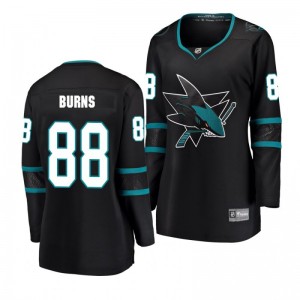 Brent Burns San Jose Sharks Black Breakaway Player Fanatics Branded Alternate Women's Jersey - Sale