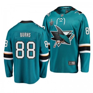 Sharks 2019 Stanley Cup Playoffs Brent Burns Breakaway Player Teal Jersey - Sale