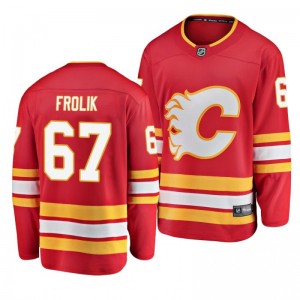 Michael Frolik Flames Red Breakaway Player Fanatics Branded Alternate Youth Jersey - Sale