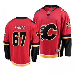 Flames Michael Frolik Red Home Breakaway Player Jersey - Sale