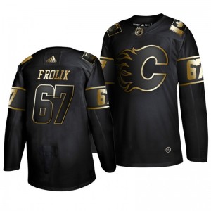 Flames Michael Frolik Black Golden Edition Authentic Adidas Jersey - Sale