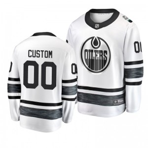 Oilers Custom White 2019 NHL All-Star Jersey - Sale