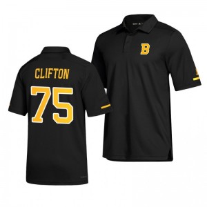 Bruins Connor Clifton Alternate Game Day Black Polo Shirt - Sale